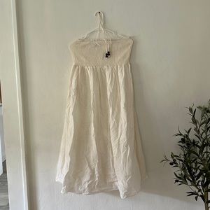 Madewell Embroidered White Halter Dress